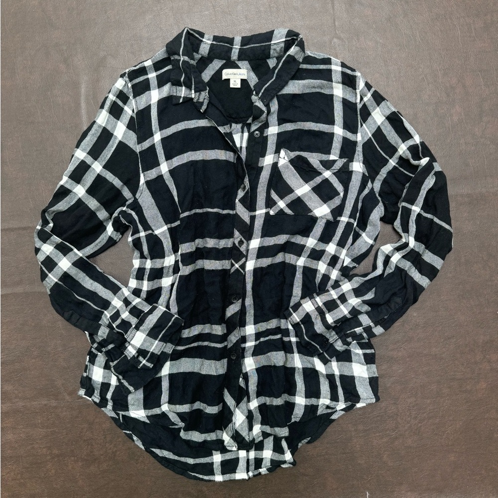 Calvin Klein Plaid Button-Up Shirt